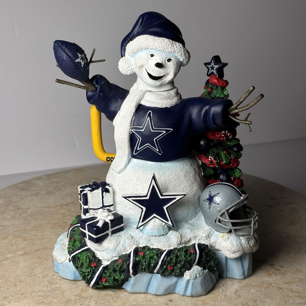 NFL Forever Collectibles Dallas Cowboys Snowman Bobblehead 6" Football